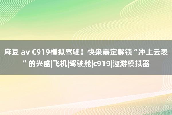 麻豆 av C919模拟驾驶！快来嘉定解锁“冲上云表”的兴盛|飞机|驾驶舱|c919|遨游模拟器